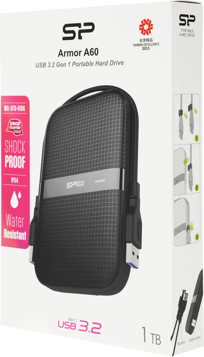 Внешний HDD Silicon Power Armor - A60 1TB (SP010TBPHDA60S3A) фото