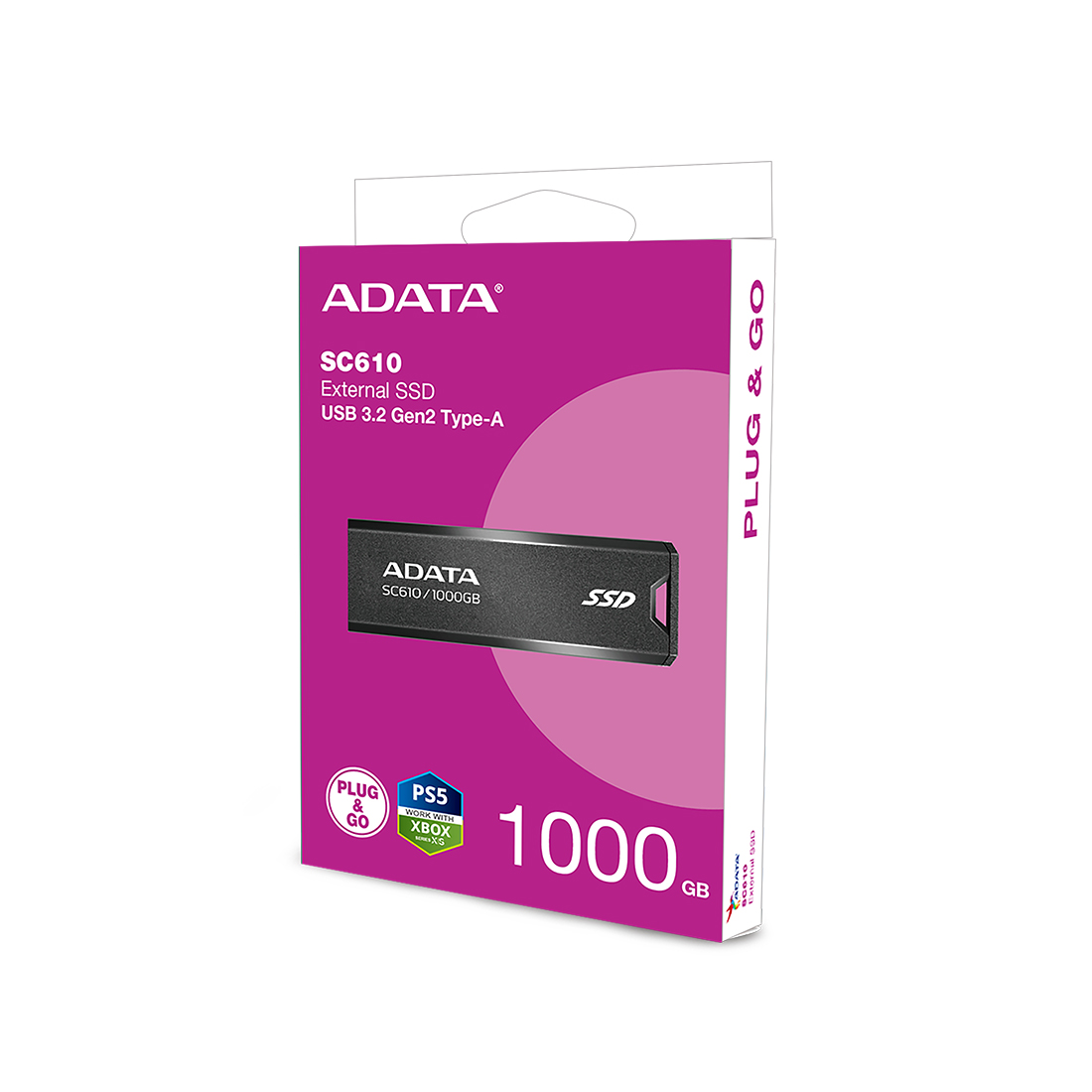 картинка Внешний SSD диск ADATA 1TB SC610 Черный от магазина itmag.kz