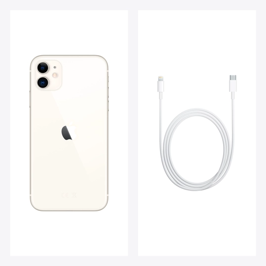 картинка Смартфон Apple iPhone 11 128GB White, Model A2221 (MHDJ3RM/A) от магазина itmag.kz