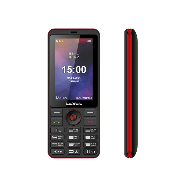 картинка Мобильный телефон Texet TM-321 черно-красный от магазина itmag.kz