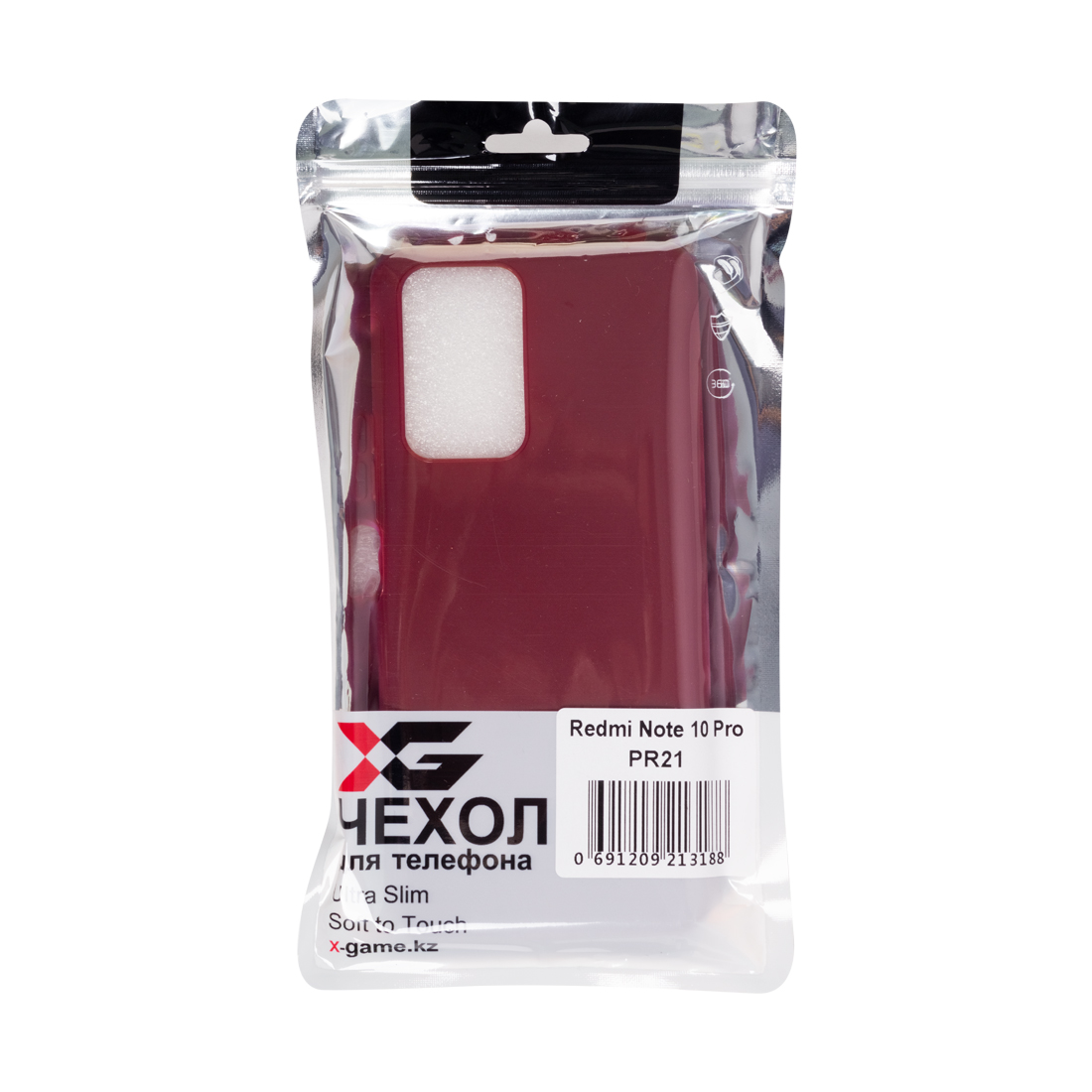 картинка Чехол для телефона X-Game XG-PR21 для Redmi Note 10 Pro TPU Бордовый от магазина itmag.kz