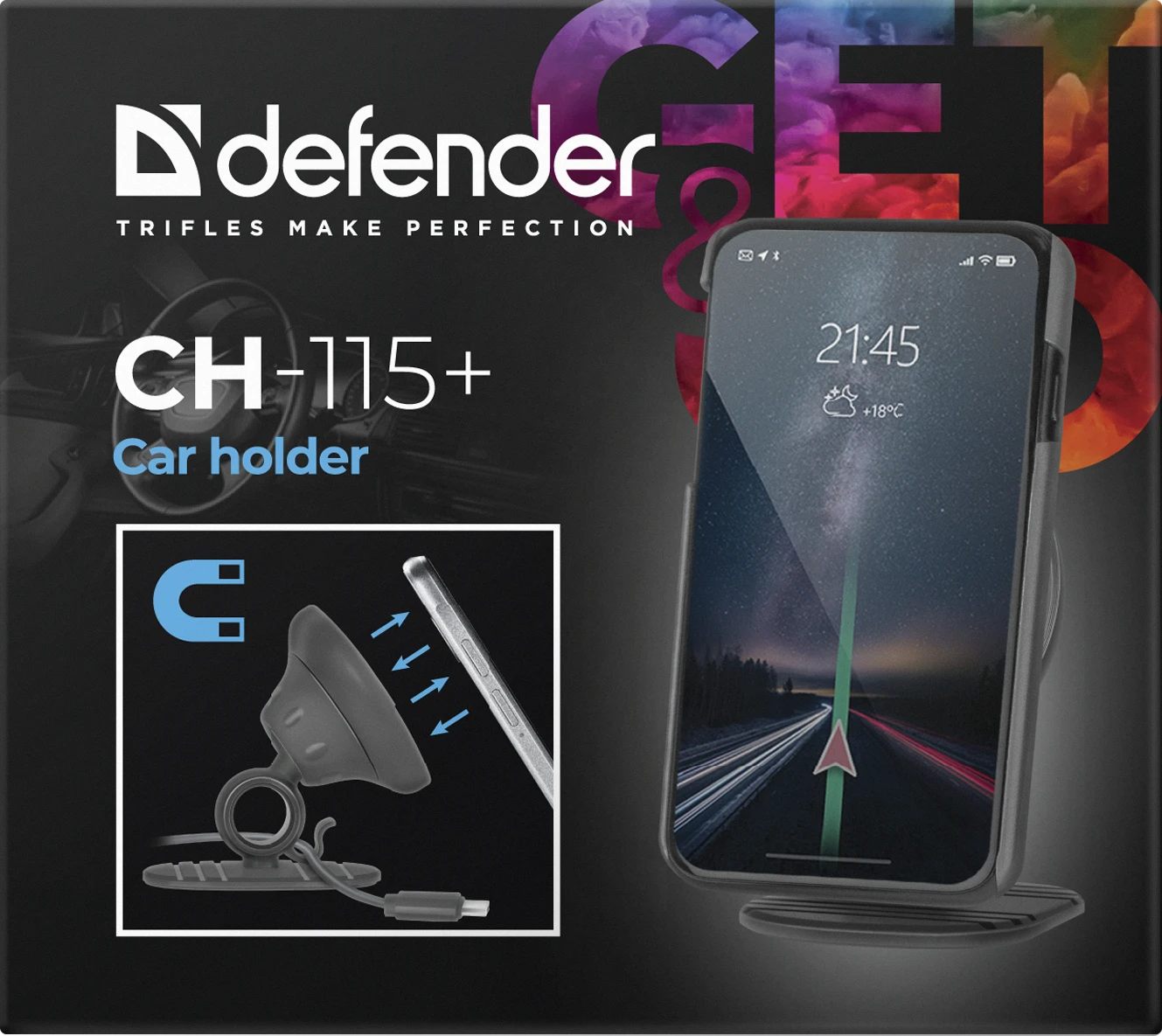 Автомобильный держатель Defender CH-115 (29115) фото