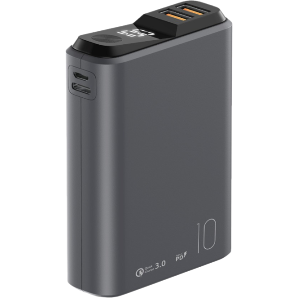 Зарядное устройство Power bank Olmio QL-10, 10000mAh, серый (43982) фото