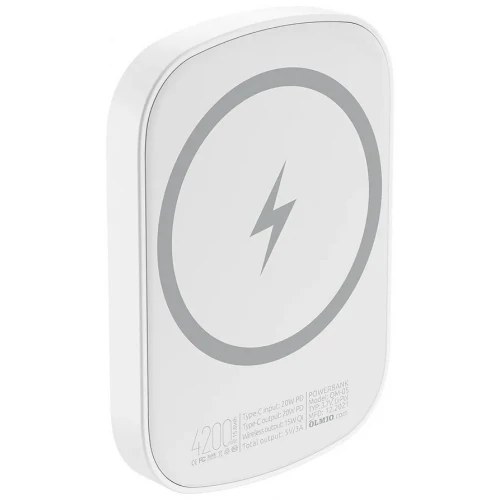 картинка Зарядное устройство Power bank Olmio QM-05, 4200mAh wireless белый от магазина itmag.kz