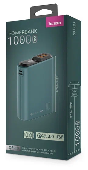 картинка Зарядное устройство Power bank Olmio QS-10, 10000mAh мурена от магазина itmag.kz