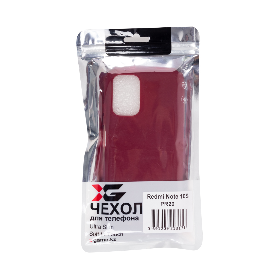картинка Чехол для телефона X-Game XG-PR20 для Redmi Note 10S TPU Бордовый от магазина itmag.kz