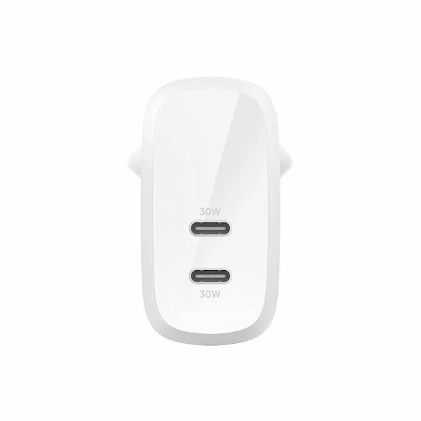 Сетевое зарядное устройство Belkin BoostCharge Pro Dual Usb-C with PPS 60W White (WCB010vfWH) фото