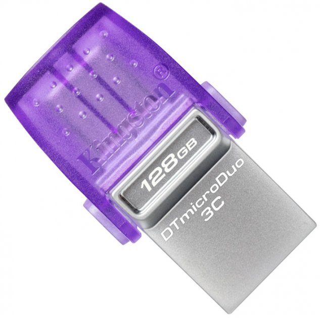 картинка USB Флеш 128GB 3.0 Kingston OTG DTDUO3CG3/128GB металл от магазина itmag.kz