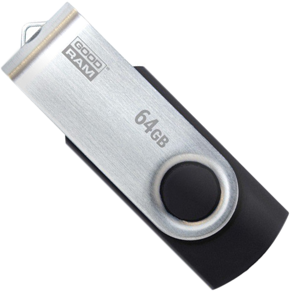 картинка USB флеш-накопитель 64Gb GOODRAM UTS2 USB 2.0 UTS2-0640K0R 11 BLACK от магазина itmag.kz
