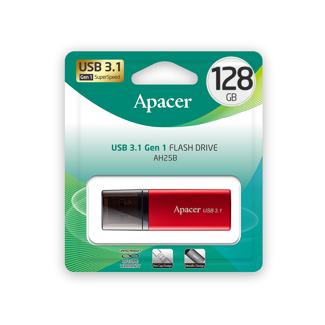 картинка USB-накопитель Apacer AH25B 128GB Красный от магазина itmag.kz