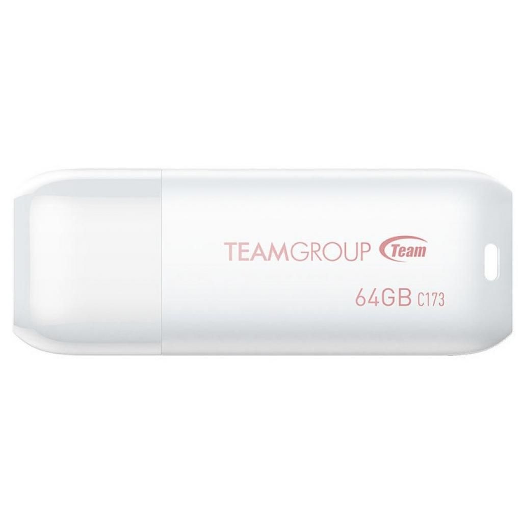 картинка USB флеш-накопитель TEAM 64 GB C173 Pearl White (TC17364GW01) от магазина itmag.kz