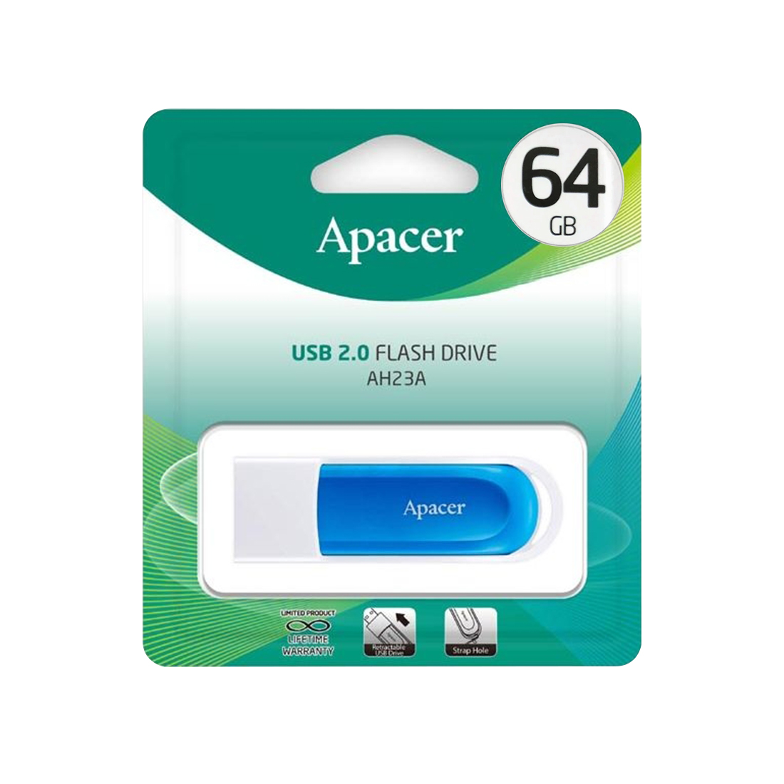 картинка USB-накопитель Apacer AH23A 64GB Синий от магазина itmag.kz