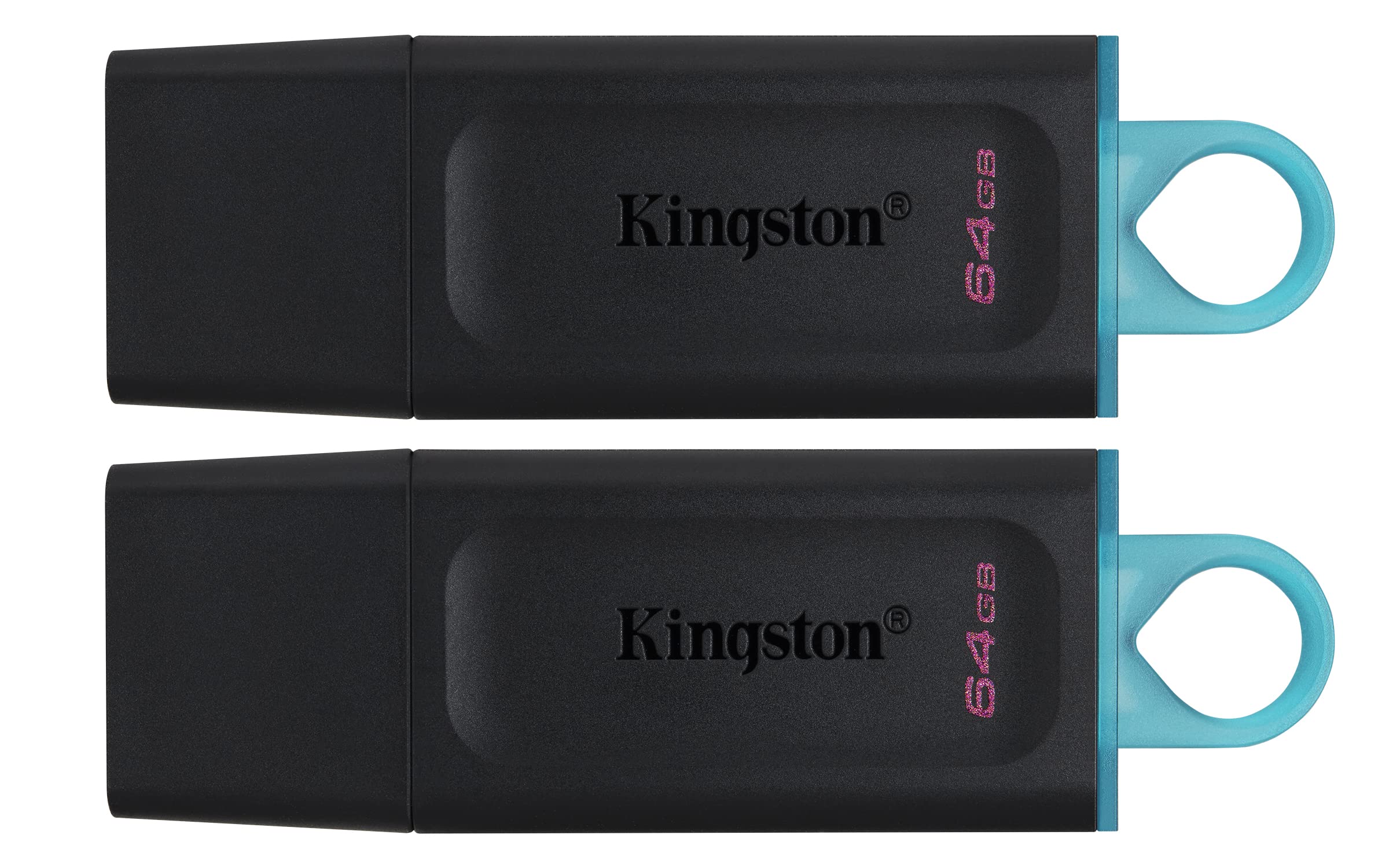 картинка Флэш-накопитель Kingston 64Gb USB3.2 Gen1 Data Traveler Exodia (Black+Teal), комплект 2шт. от магазина itmag.kz
