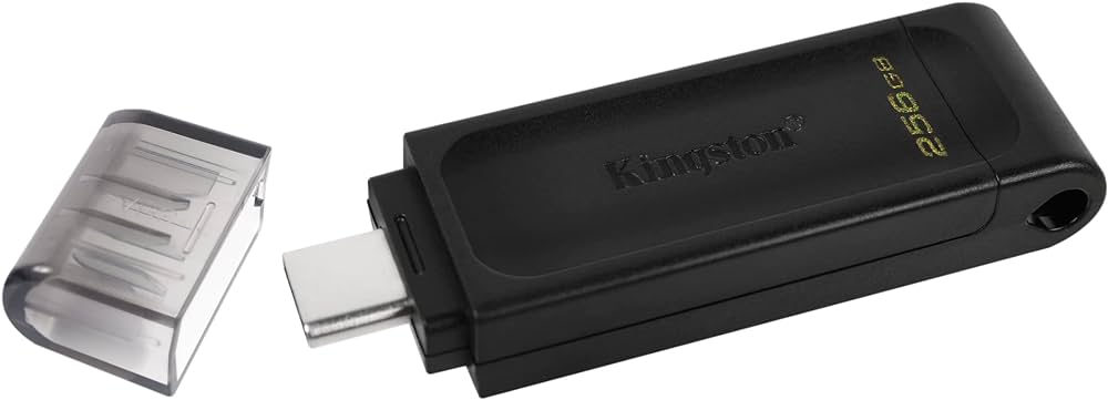 картинка Флэш-накопитель Kingston 256Gb USB-C 3.2 Data Traveler 70 (Black) от магазина itmag.kz