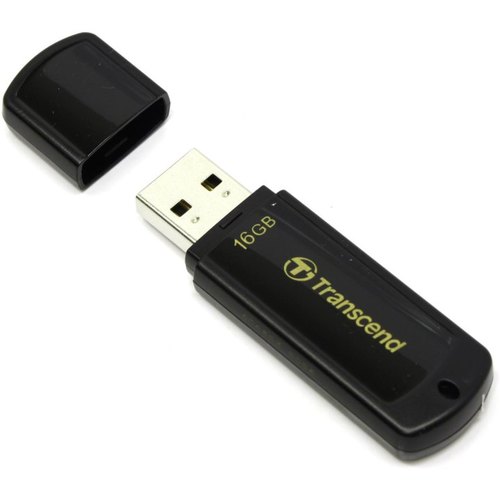 USB Флеш 16GB 2.0 Transcend TS16GJF350 черный (TS16GJF350) фото