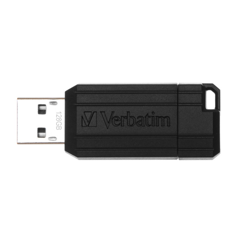 картинка USB Флеш 128GB 2.0 Verbatim 049071 Pinstripe черный от магазина itmag.kz