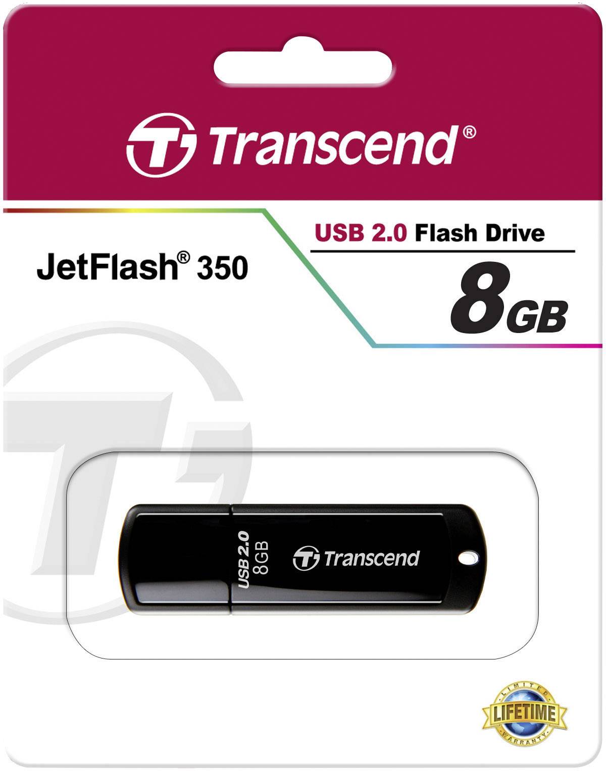 картинка USB Флеш 8GB 2.0 Transcend TS8GJF350 черный от магазина itmag.kz