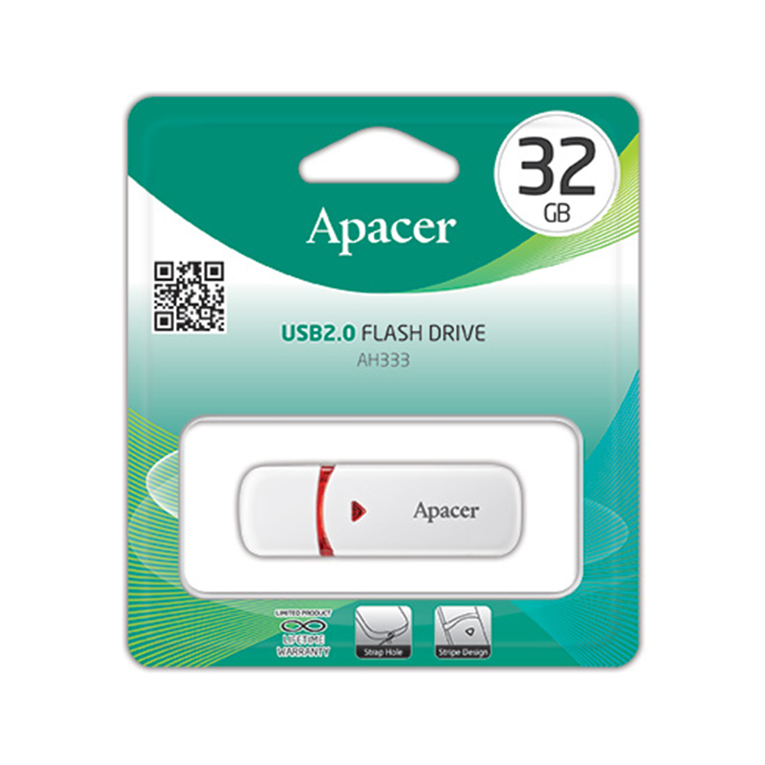картинка USB флеш-накопитель Apacer AH333 32GB Белый от магазина itmag.kz
