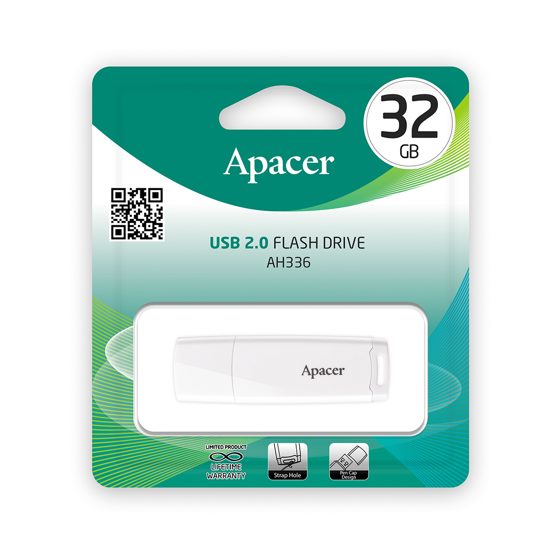 картинка USB флеш-накопитель Apacer AH336 32GB Белый от магазина itmag.kz