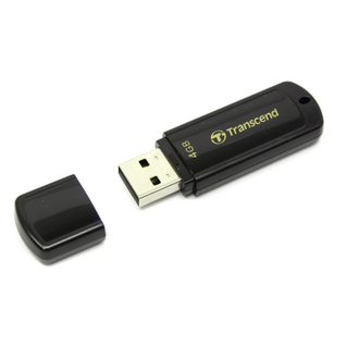 USB Флеш 4GB 2.0 Transcend TS4GJF350 черный (TS4GJF350) фото