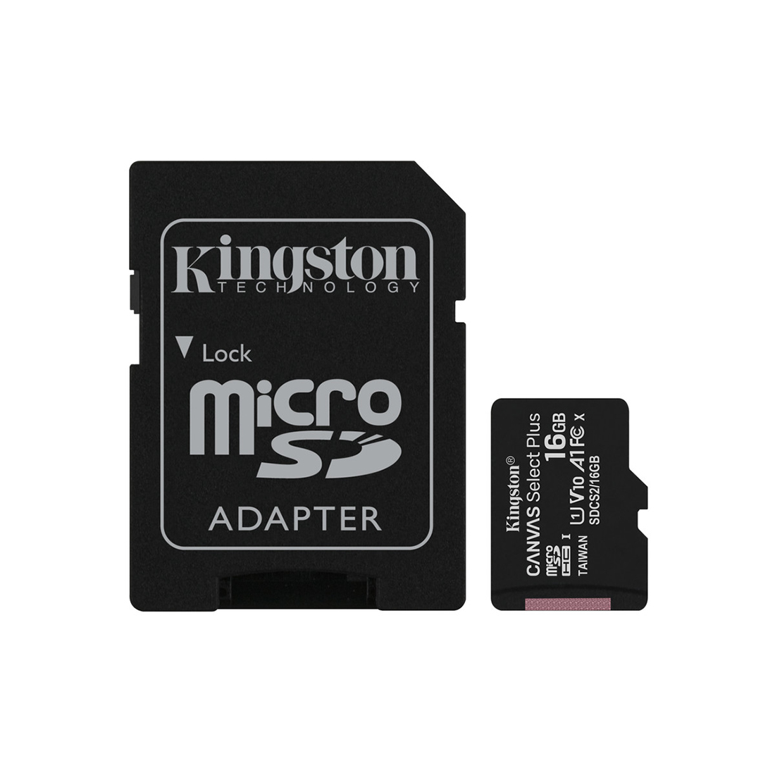 картинка Карта памяти Kingston SDCS2/16GB Class 10 16GB + адаптер от магазина itmag.kz