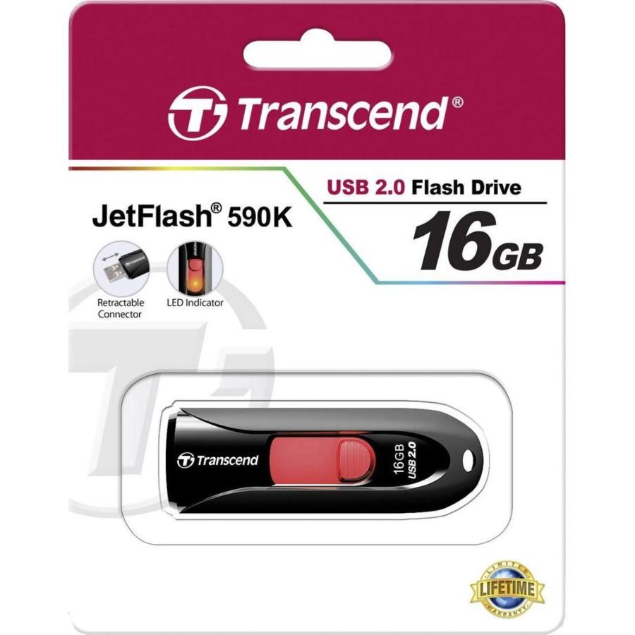 картинка USB Флеш 16GB 2.0 Transcend TS16GJF590K черный от магазина itmag.kz