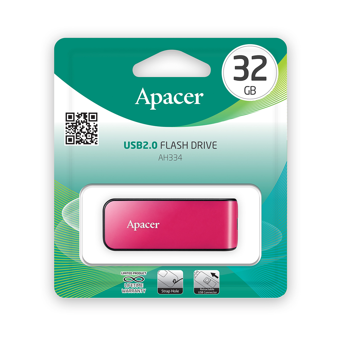 картинка USB флеш-накопитель Apacer AH334 32GB Розовый от магазина itmag.kz
