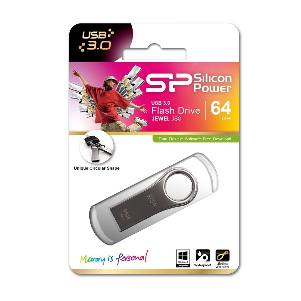 Флэш-накопитель Silicon Power Jewel J80 128GB, Silver (SP128GBUF3J80V1T) фото