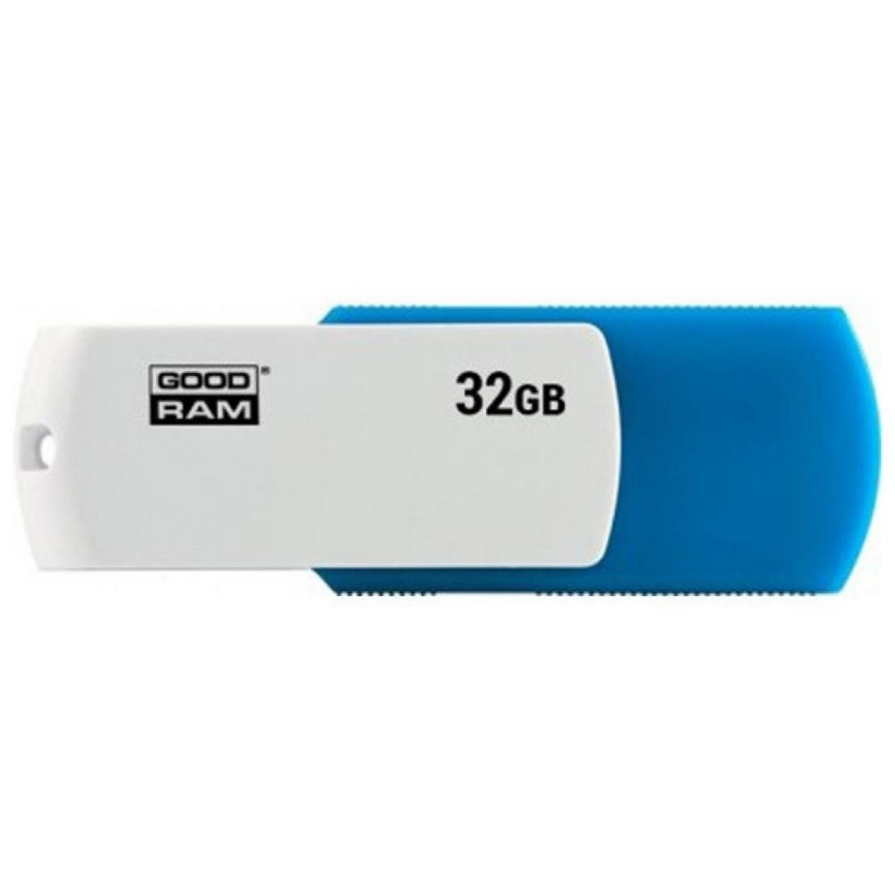картинка USB флеш-накопитель 32Gb GOODRAM UCO2 USB 2.0 UCO2-0320MXR11 BLUE/WHITE от магазина itmag.kz