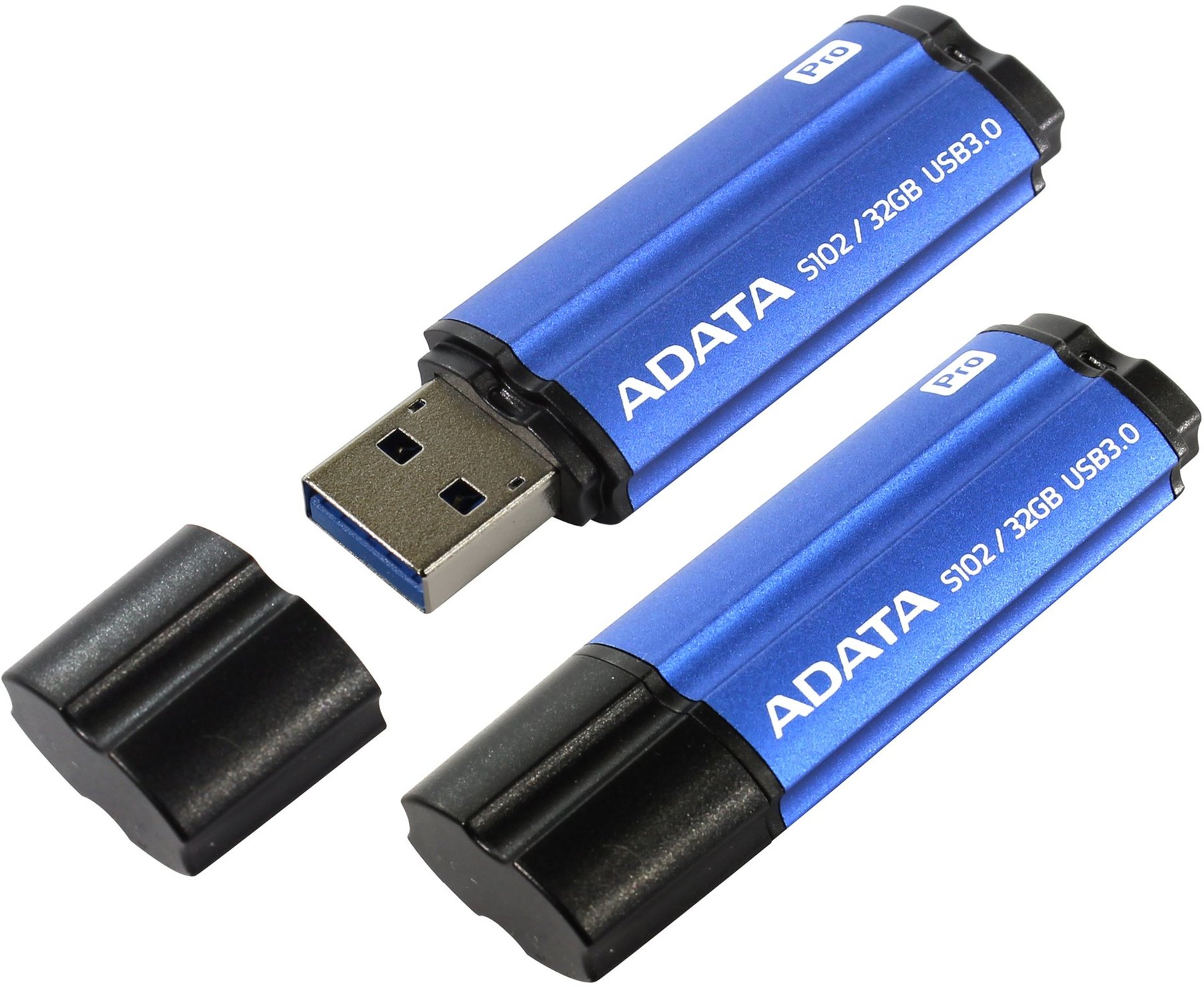 картинка USB флеш-накопитель ADATA DashDrive Elite S102PRO, 32GB, UFD 3.0, Blue от магазина itmag.kz