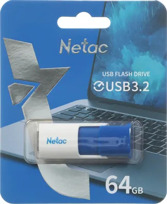 USB флеш-накопитель  64GB Netac U182, USB 3.2, Blue (NT03U182N-064G-32BL) фото