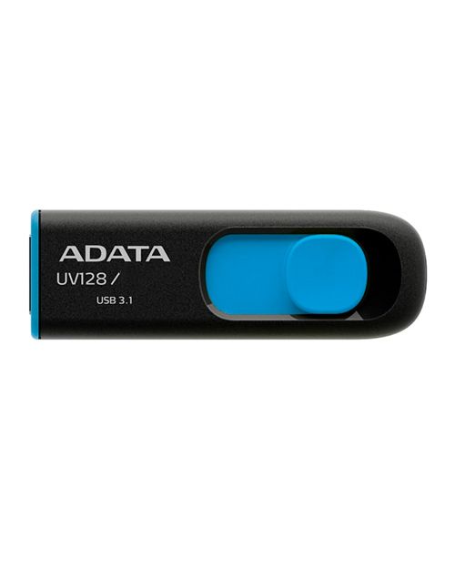 картинка USB флеш-накопитель ADATA AUV128-32G-RBE UFD 3.1, UV128, 32GB Black/blue от магазина itmag.kz