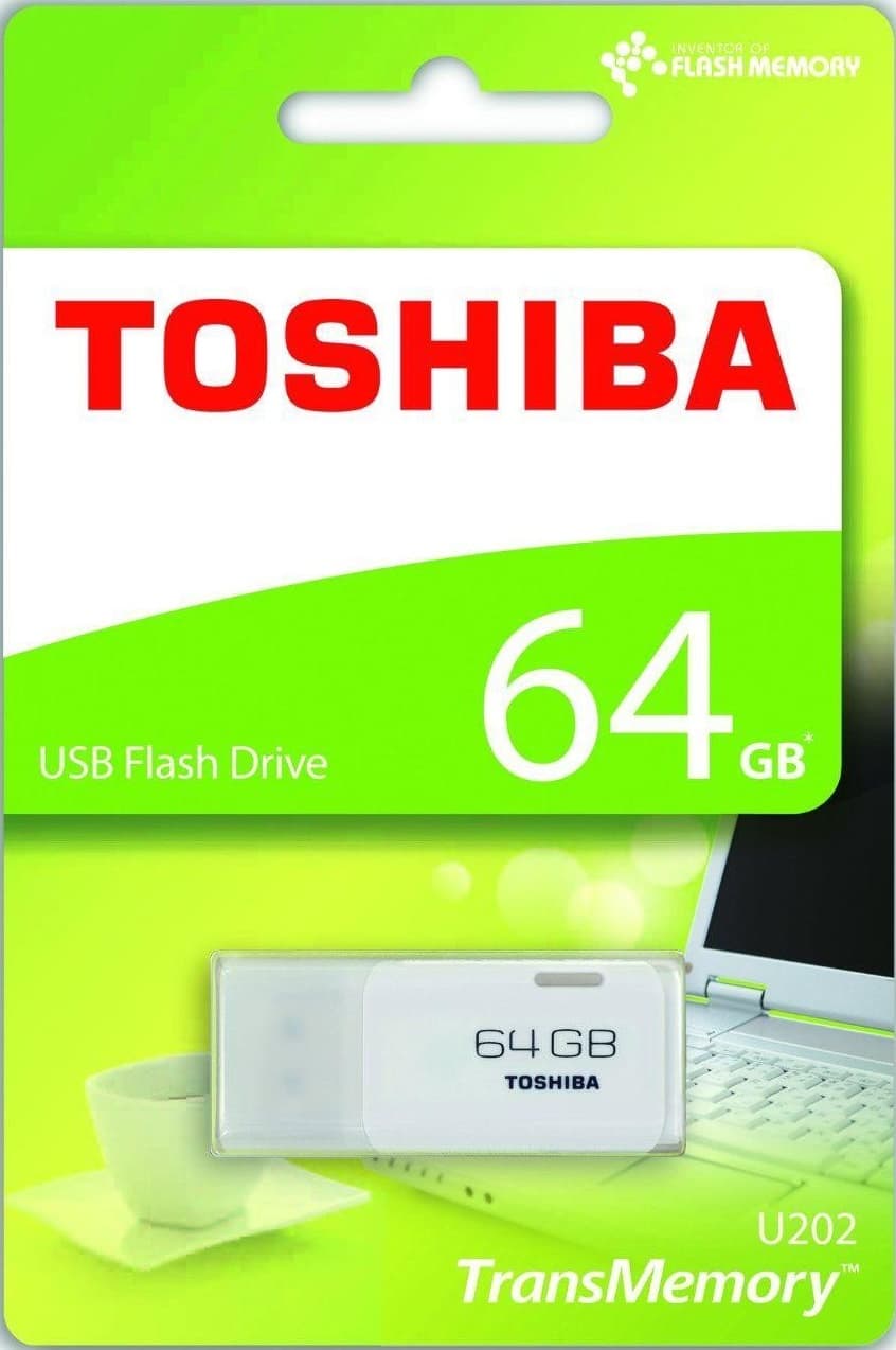 картинка USB флеш-накопитель 64Gb TOSHIBA U202 USB 2.0 THN-U202W0640E4 WHITE от магазина itmag.kz