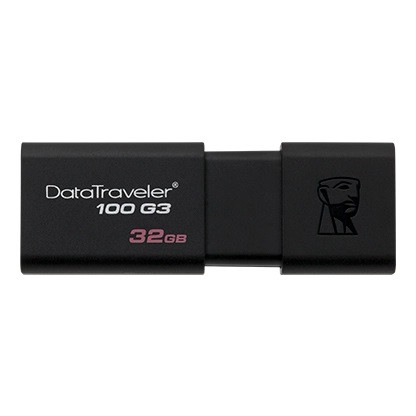 картинка USB- Flash Kingston 32Gb DT100G3, DataTraveler, USB 3.0, DT100G3/32Gb, Black (2pcs) от магазина itmag.kz