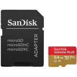 картинка Карта памяти SanDisk Extreme Plus microSDXC 64GB + SD Adapter + Rescue Pro Deluxe 170MB/s A2 C10 V30 от магазина itmag.kz