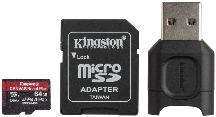 картинка Карта памяти Kingston microSD MLPMR2/256GB UHS-II  4K/8K + microSD Reader, W165МБ/с, R285МБ/с, HD-дронов и экшн-камер от магазина itmag.kz