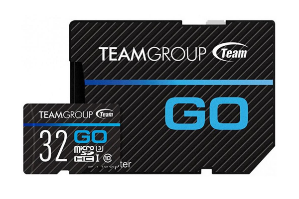 картинка Карта памяти Team Group Go  MicroSD 32GB U3 TGUSDH32GU303, Read: 90MB/sec; Write: 45MB/sec,+ SD Adapter от магазина itmag.kz