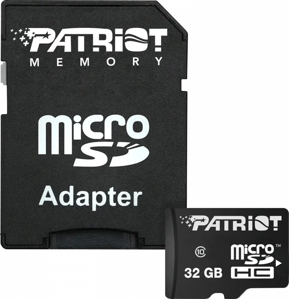 картинка Карта памяти MicroSD Patriot LX microSDHC, 32GB, PSF32GMCSDHC10, Class 10, UHS-I, + adapter SD от магазина itmag.kz