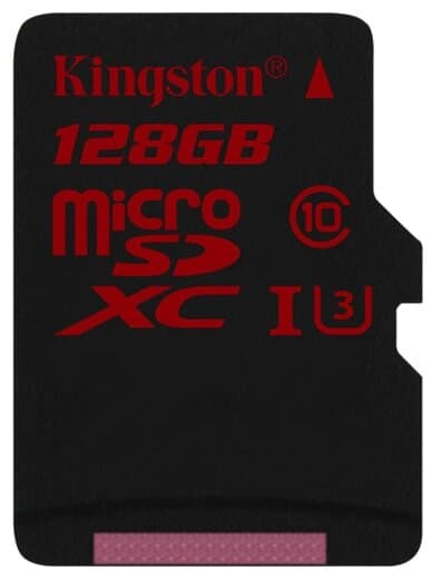 картинка Карта памяти Kingston 128GB, SDCA3/128GBSP, microSDXC UHS-I speed class 3 Single Pack w/o Adapter от магазина itmag.kz