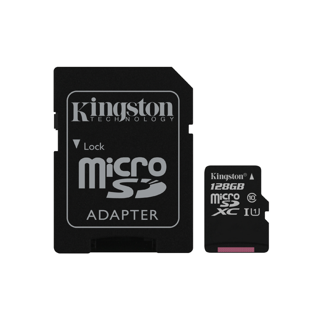 картинка Карта памяти Kingston 128GB microSDXC Canvas Select 80R CL10 UHS-I Card  + SD Adapter от магазина itmag.kz