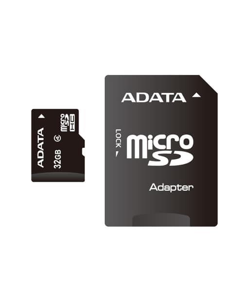 картинка ADATA microSDHC UHS-I CLASS 4, 32Gb RETAIL W/1 ADAPTER от магазина itmag.kz