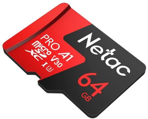 картинка Карта памяти MicroSD, Netac P500 Extreme Pro 64GB 100MB/s Class 10, + SD Adapter от магазина itmag.kz
