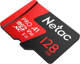 картинка Карта памяти MicroSD, Netac P500 Extreme Pro 128GB 100MB/s Class 10, + SD Adapter от магазина itmag.kz