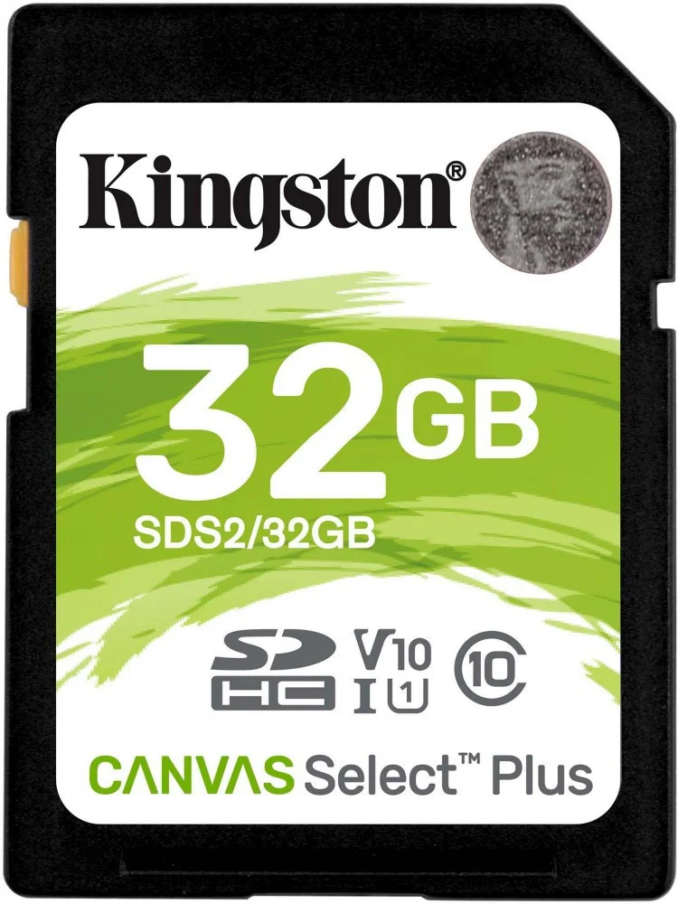 картинка Карта памяти SD, Kingston Canvas Select Plus, 32GB, SDS2/32GB, UHS-I, R100, V10 от магазина itmag.kz