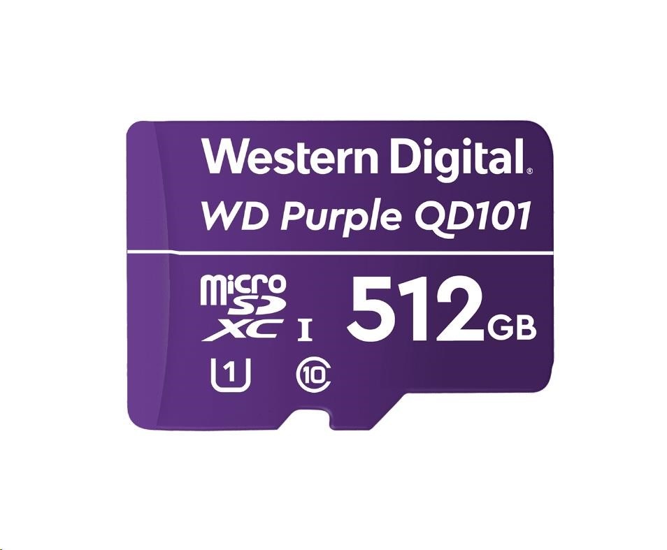 картинка Карта памяти для видеонаблюдения 512GB WD Purple MicroSDHC Class 10 WDD512G1P0C от магазина itmag.kz