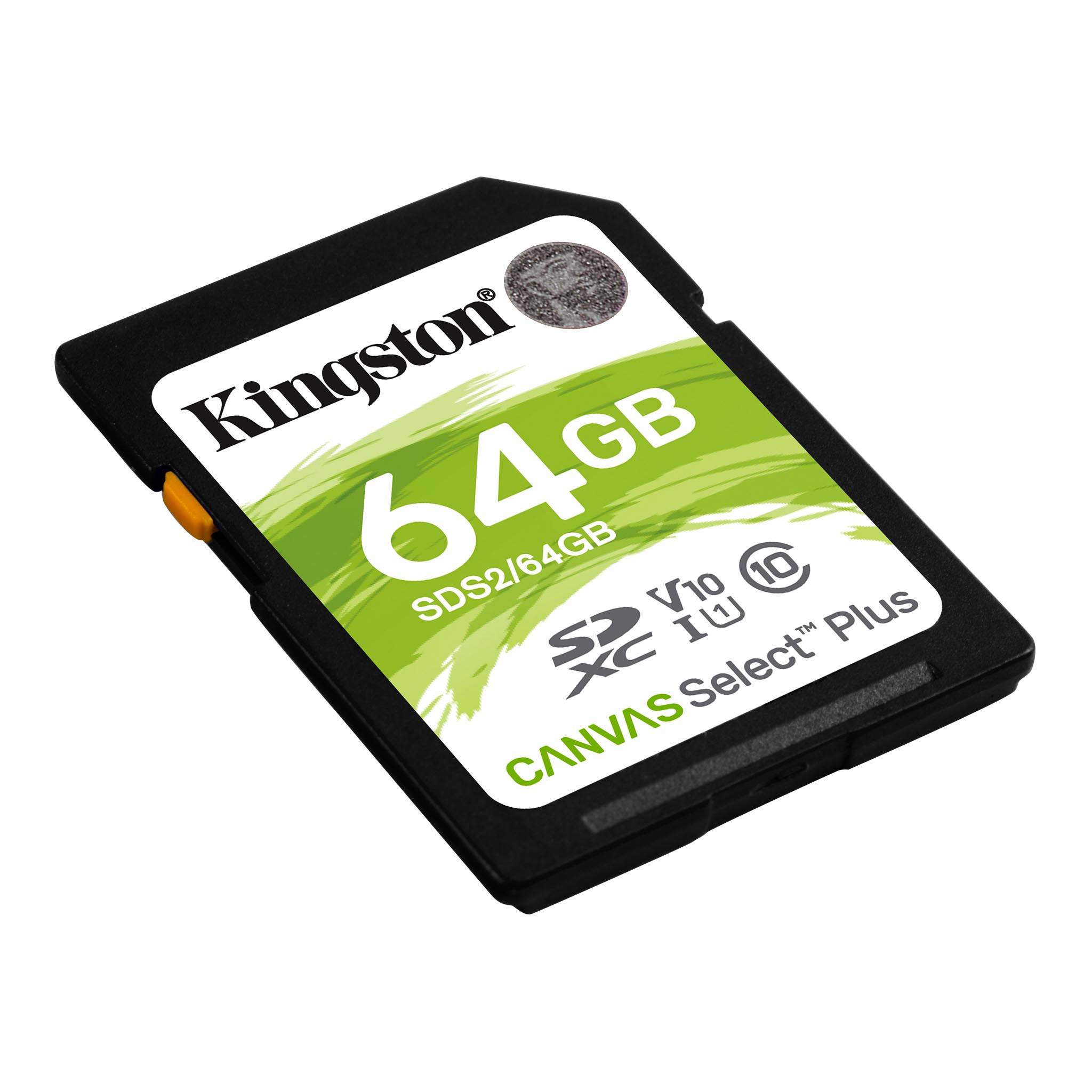 картинка Карта памяти SD, Kingston Canvas Select Plus, 64GB, SDS2/64GB, UHS-I, R100, V10 от магазина itmag.kz