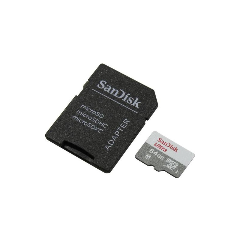 картинка Карта памяти  64GB SANDISK Ultra SDXC 100MB/s Class 10 UHS-I Class 1 (U1) SDSQUNR-064G-GN3MA от магазина itmag.kz