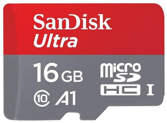 картинка Карта памяти SANDISK ULTRA microSDHC 16GB + SD Adapter  98MB/s A1 Class 10 UHS-I - Imaging Packaging SDSQUAR-016G-GN6IA. Универсальная карта памяти в комплекте с адаптерами, позволяющим использовать ее в любых устройствах совместимых с SD card. от магазина itmag.kz
