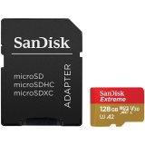 картинка Карта памяти SanDisk Extreme microSDXC 128GB + SD Adapter + Rescue Pro Deluxe 160MB/s A2 C10 V30 UHS-I U4; EAN: 619659169688 от магазина itmag.kz