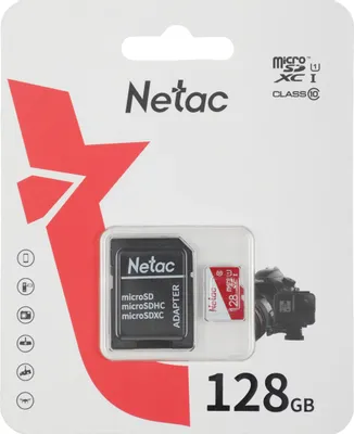 Карта памяти MicroSD Netac P500 ECO MicroSDXC 128GB, Class 10 (NT02P500ECO-128G-R) фото